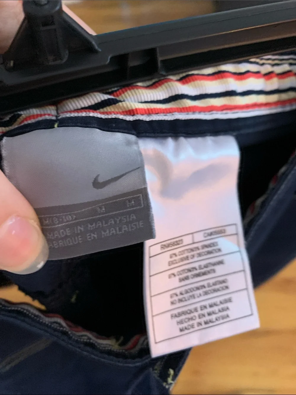 Nike Women's Navy Athletic Shorts with Contrast Stitching